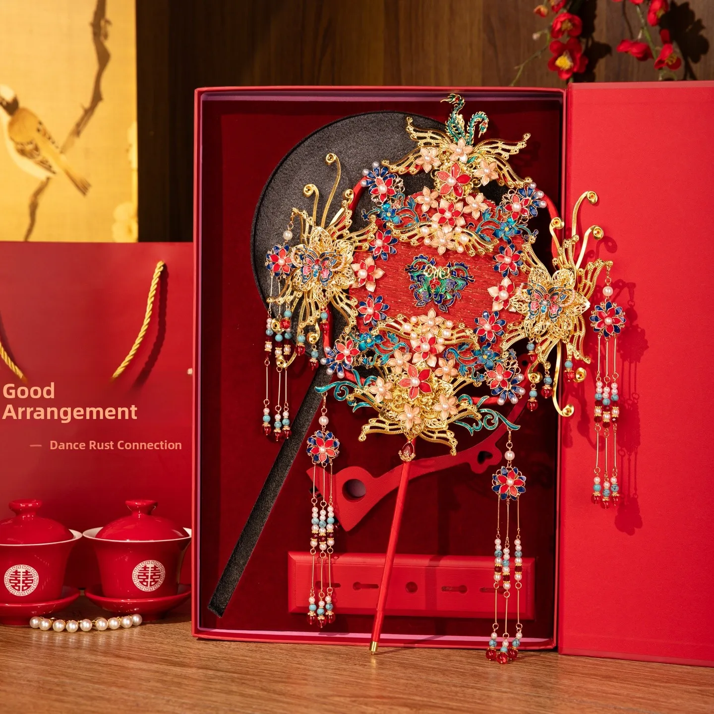 

Новый набор для самостоятельного изготовления свадебного веера Heavy Du: готовое изделие, 3D-шёлковый веер с вышивкой для невесты и подруг, создающий особую атмосферу.