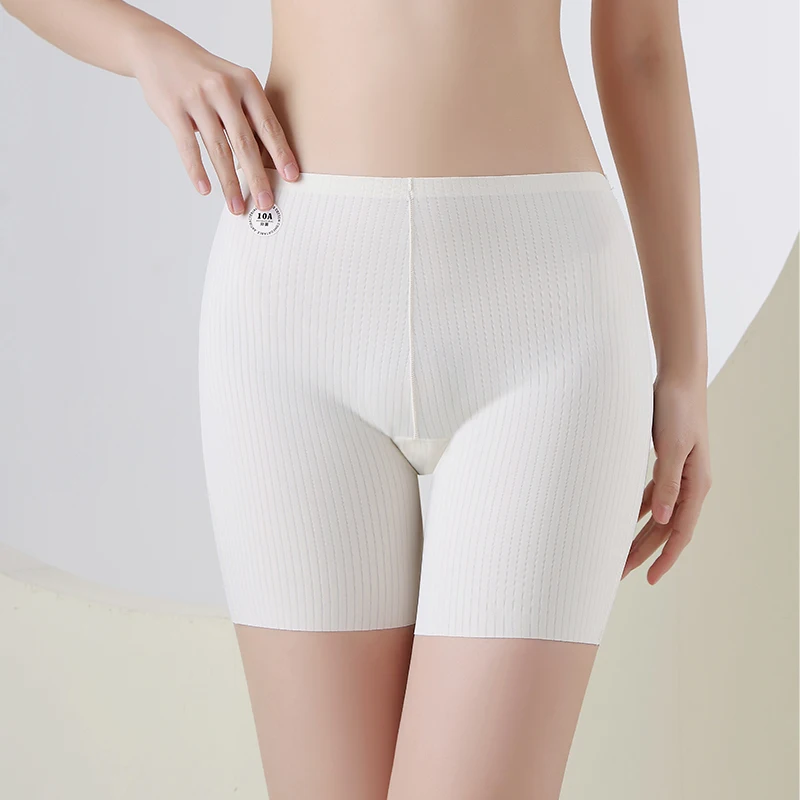 Women's Summer Dress Female Boxer Shorts Women Micro Underwear Women's Panties High Rise Safety Short Pants Ice Silk Protective