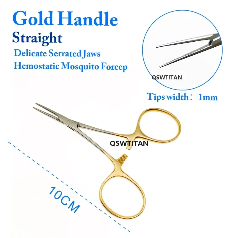 สแตนเลส Hemostatic Forceps โค้ง/Straight Tip Forceps ล็อค Clamps, Arterial Forceps