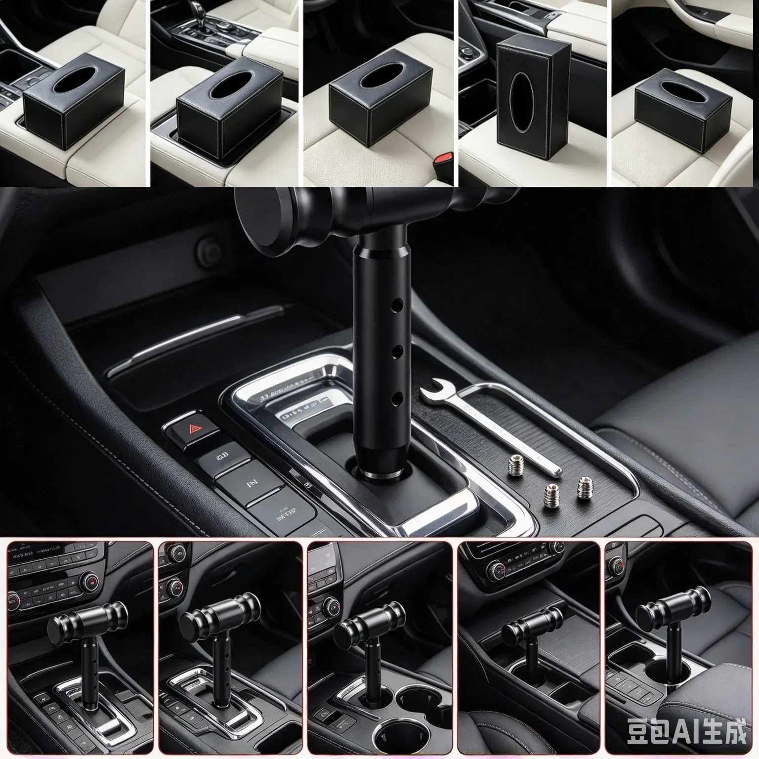 Auto Car Gear Shift Knob Manual Aluminum Aircraft Flight Control Joystick Strap Head Shifter AT MT Fit For Honda Toyota Nissan