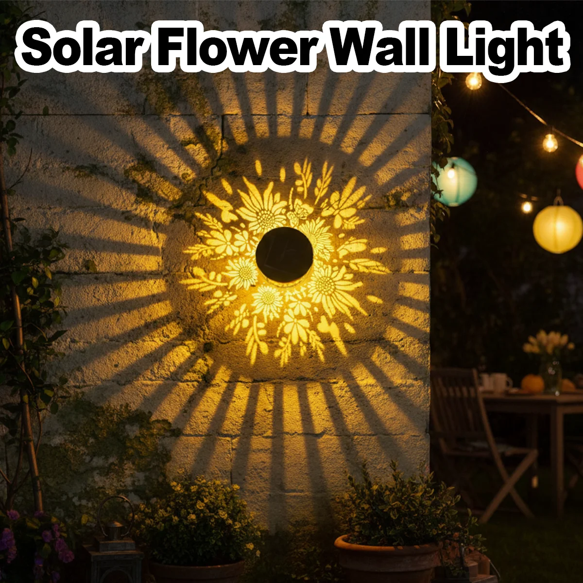 

Solar Wall Fence Light Lamp Powered Garden Lights Patio Led Outdoor Decorative Yard For Steps Pathway Deck Step Metal Waterproof