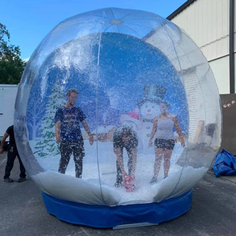 

Hot Sale! Inflatable Snow Globe For Christmas 2M 3M 4M Dia Inflatable Human Snow Globe People Go Inside Christmas Decoration