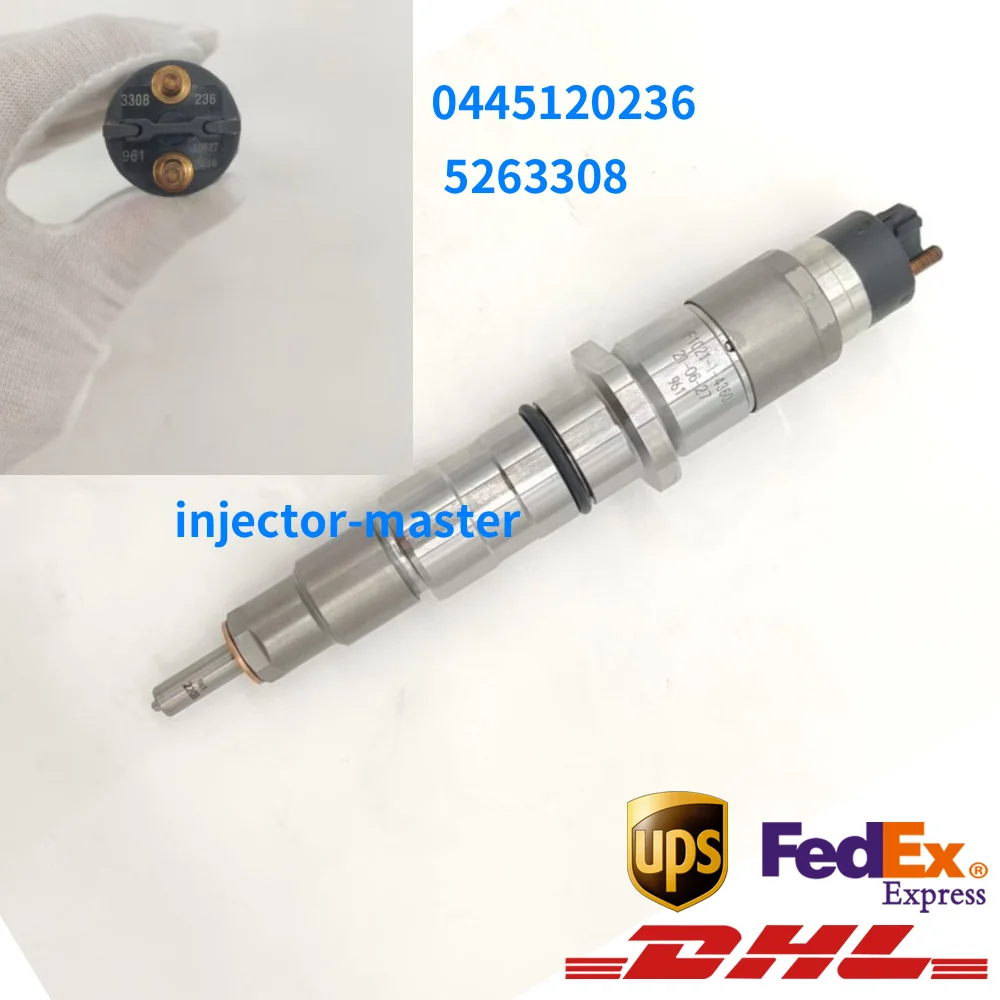 1PCS 0445120236 Diesel Fuel Injector 84346812 For Cu/m-m/-i/n-s QSL8.9 5263308 PC300-8 PC350-8 6D114