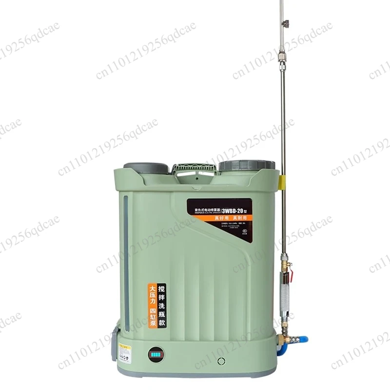 Four-cylinder pump agricultural sprayer, stirring and flushing electric sprayer, lithium battery backpack high-pressure steriliz
