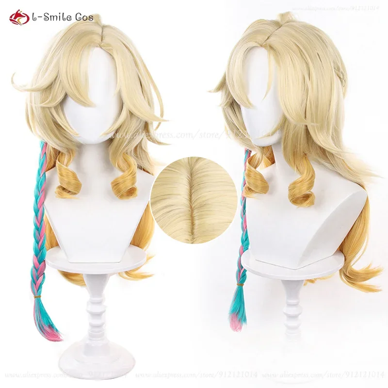 

FC6Xilonen Cosplay Wig 70cm Gold Gradient Wigs With Pre Styled Braided Heat Resistant Synthetic Hair Halloween Anime Cospla@FC8！