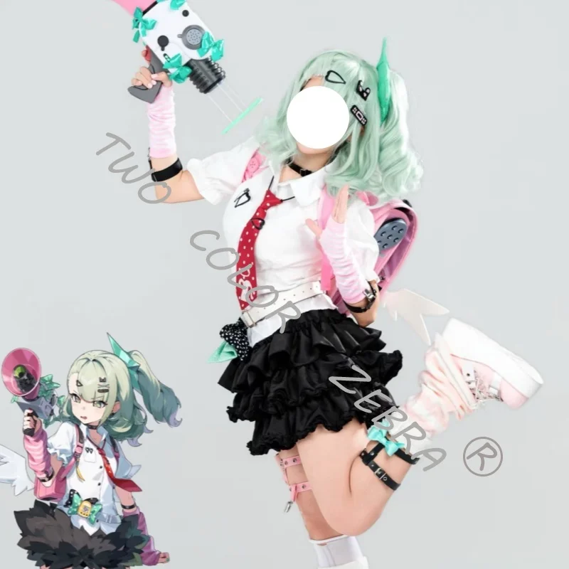 

Chinatsu Remiel Angels of Delusion Cosplay Costume Zenless Zone Zero ZZZ Cute Shirt Skirt Necklet Wig Halloween Party Suit