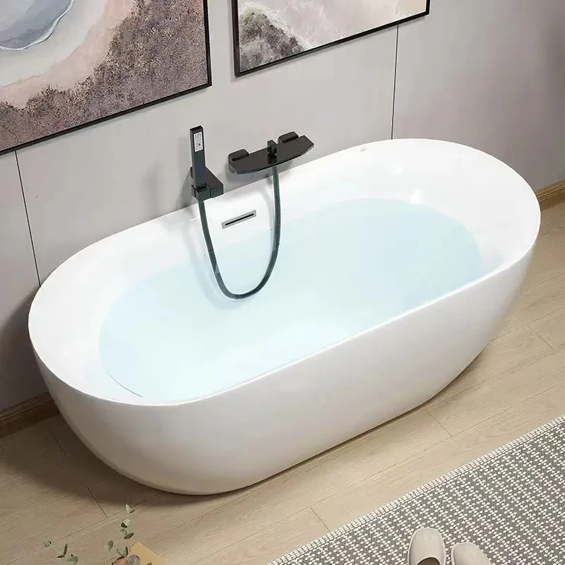 

Round Acrylic Bathtub Tub Higher Bath Tub Hotel Bathroom Customized Round Shaped Free Standing
