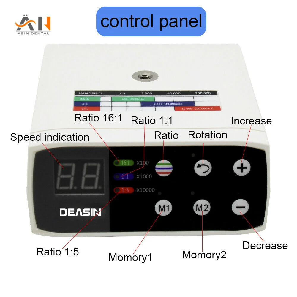 Dental Electric LED Micro Motor Brushless Internal Spray Brushless Electric Micromotor Dentist Low Speed Handpiece
