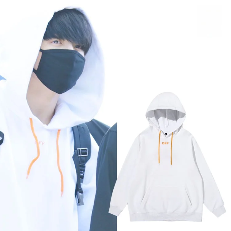   เสื้อฮู้ด Jin Suga Namjoon ทรงหลวม สไตล์สตรีท แขนยาว ผ้าฝ้าย คอกลม พร้อมกระเป๋าจิงโจ้