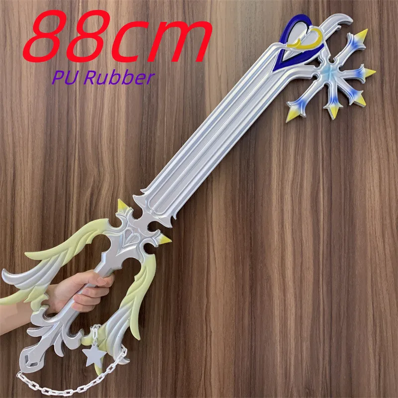 Kingdom Hearts Keyed Blade Covenant Guardian Cosplay Roxas Key Blade Prop Weapon Sword Safety PU Model Cos Toy Gift