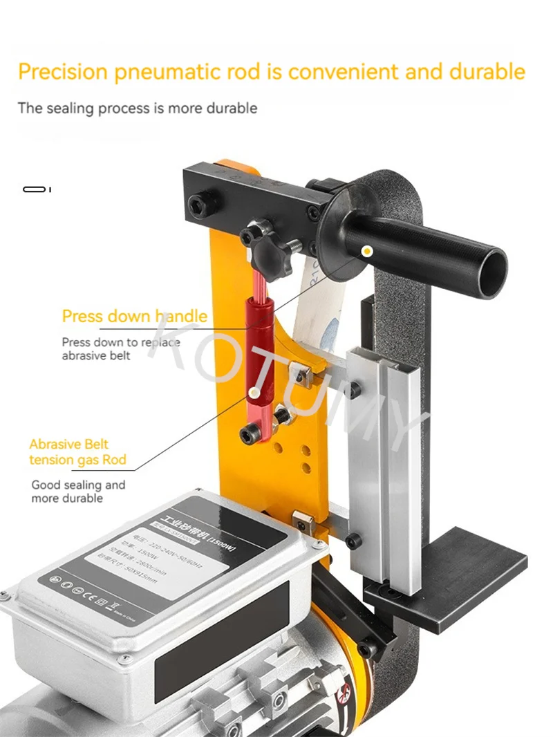 Máquina abrasiva para carpintería, equipo de amoladora de pulido Vertical, estante Industrial de escritorio pequeño, 1500 V, 220 W