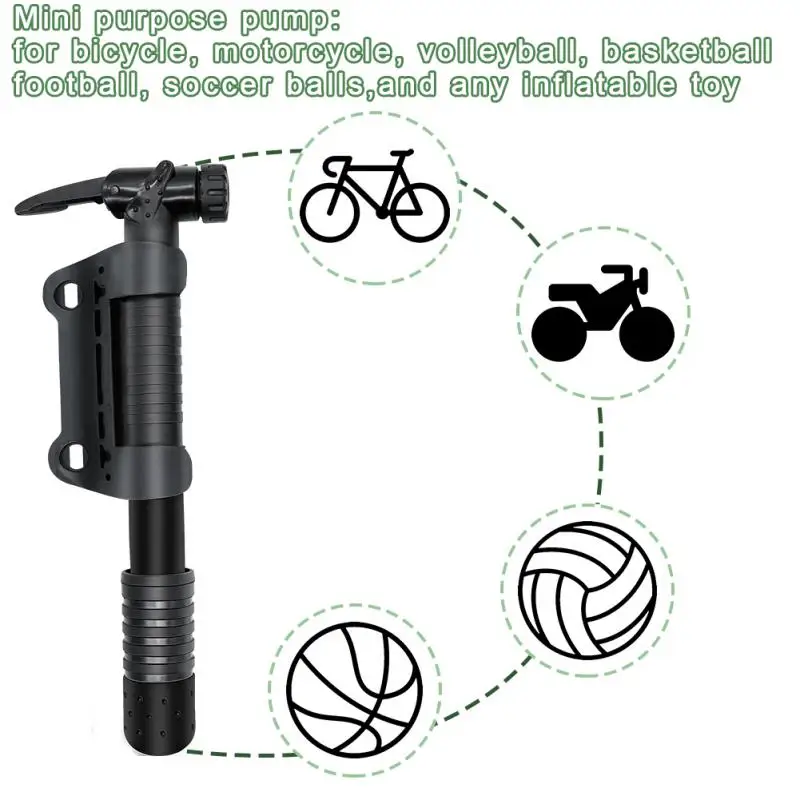 Mountain Bike Road Bike Pump High Pressure Riding Portable Mini Pump Basketball Toy Inflatable Tube Riding