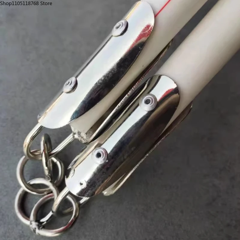 ثلاثة أقسام Cudgel أجزاء إرسال المسامير فنون الدفاع عن النفس عصا المعدات ثلاثة أقسام عصا ربط الملحقات #2