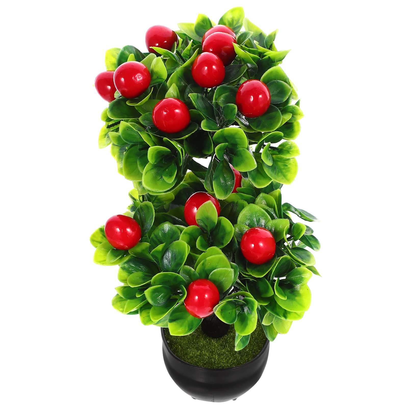 

Faux Bonsai Tree Realistic Desktop Artificial Flower Ornament Fruit Fake Potted Plants Decoration
