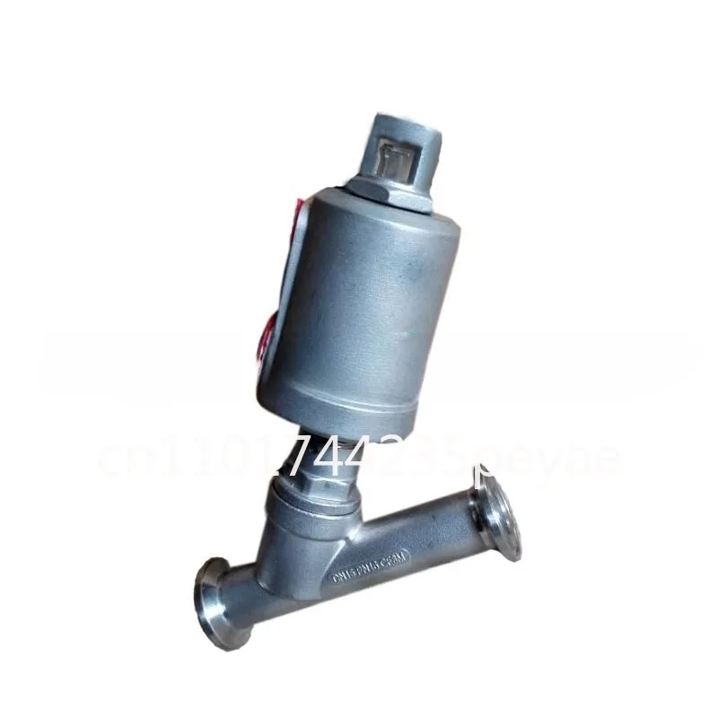 Stainless steel DN15 quick-loading chuck interface pneumatic angle seat valve, valve for automatic filling equipment