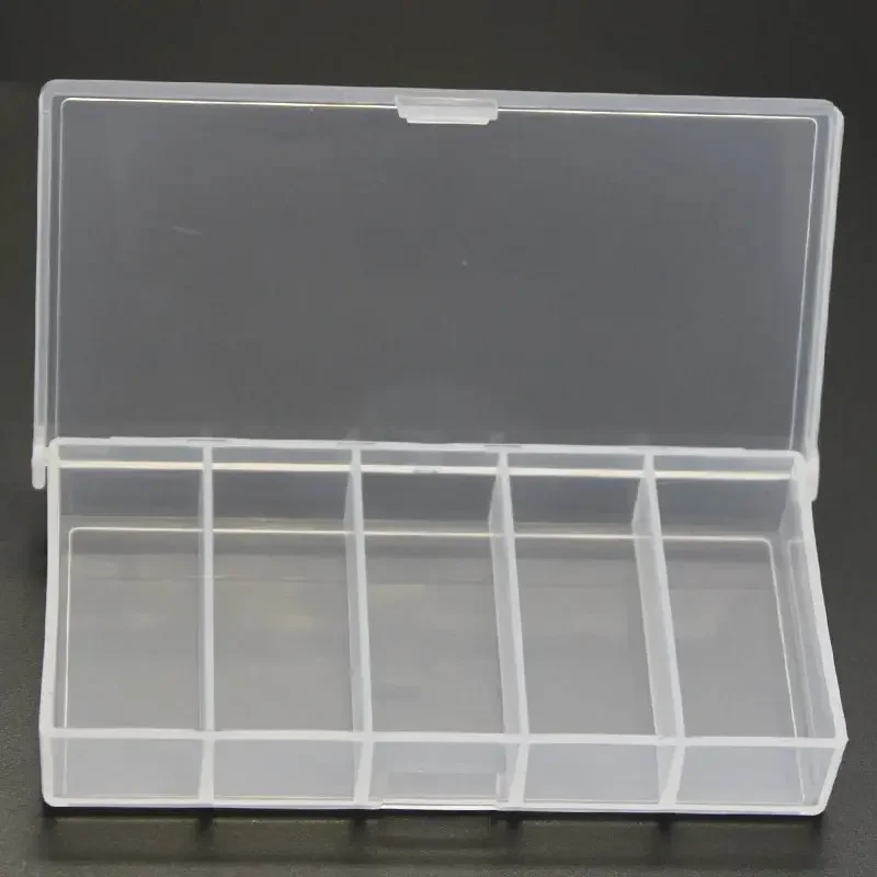 Burle Mini Five-grid Fishing Tackle Box Storage Box Sequin Bait Double-loop Fish Hook Plastic Bait Boxes