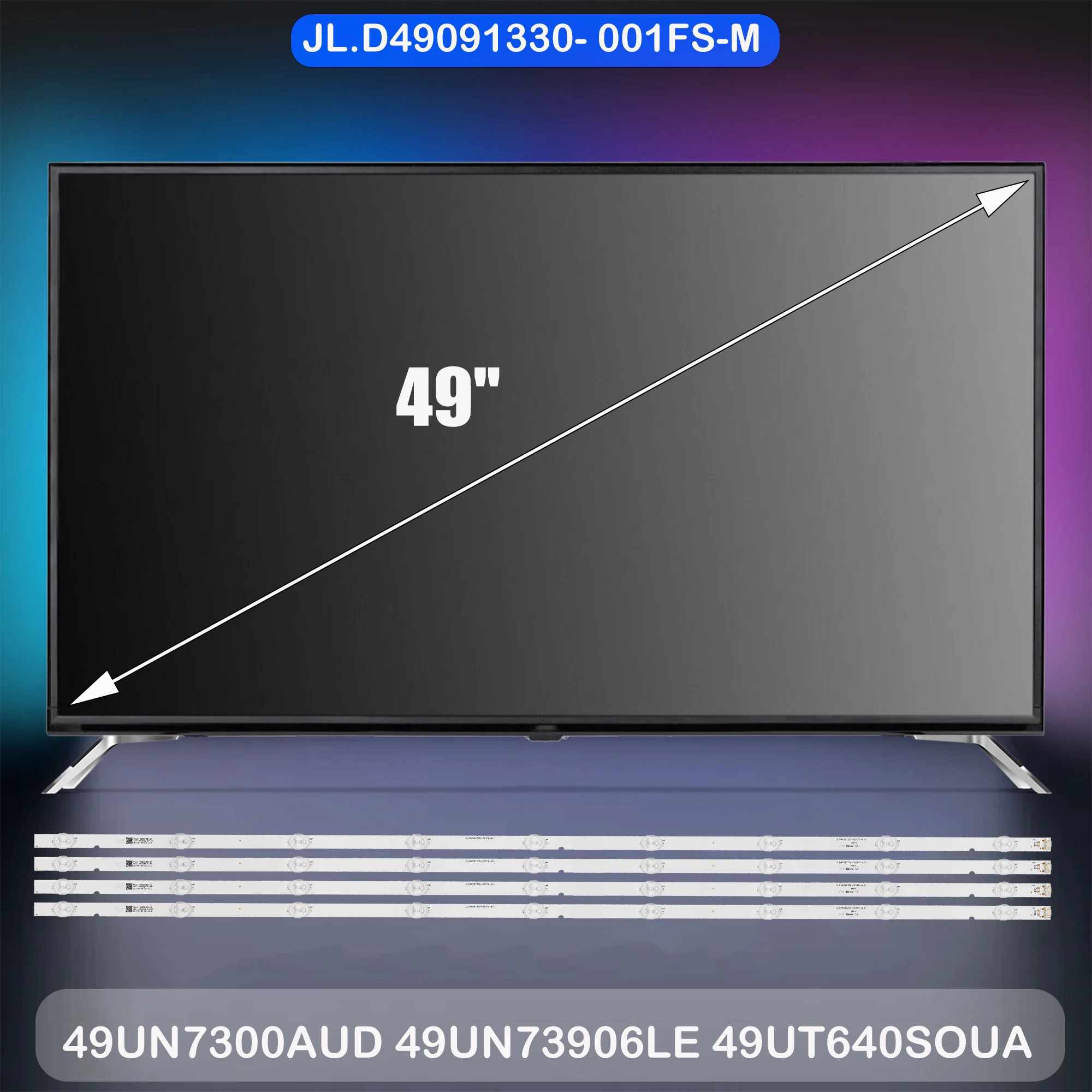 

Лента светодиодной подсветки для 49UN7100PSA 49UN73506LB 49UN7300AUD 49UN73906LE 49UT640SOUA H49M2100 H49M2600 LED49H260