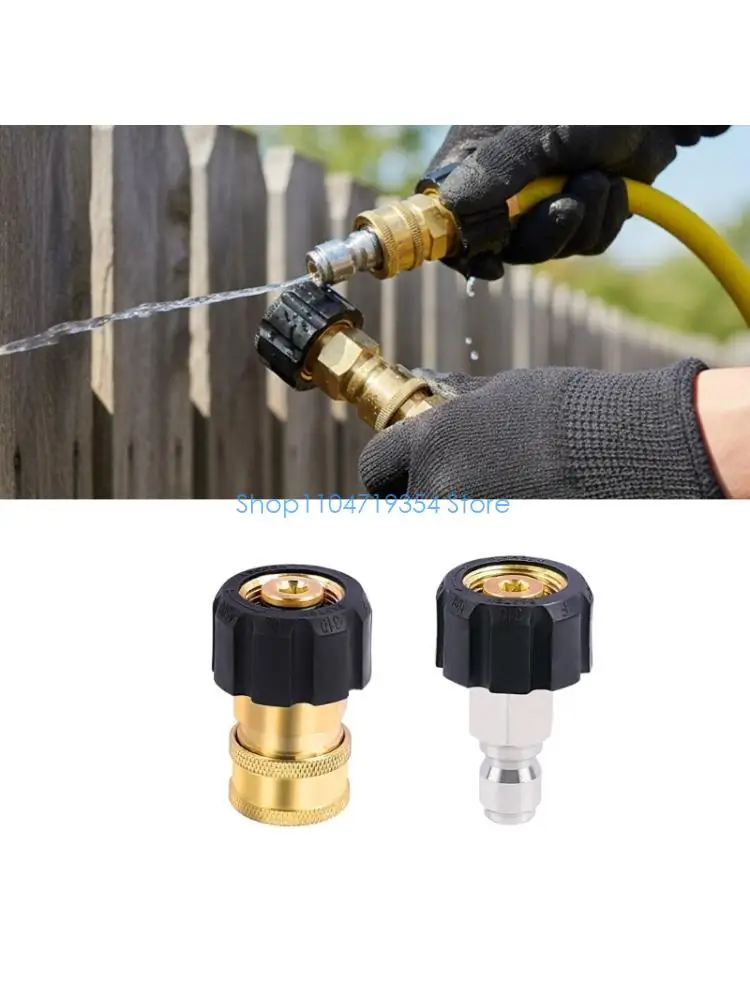 0XLD Professional Pressure Washer Coupling Rustproof Connection Daily Pressure Washer Adapter Set Quick M22 14mm