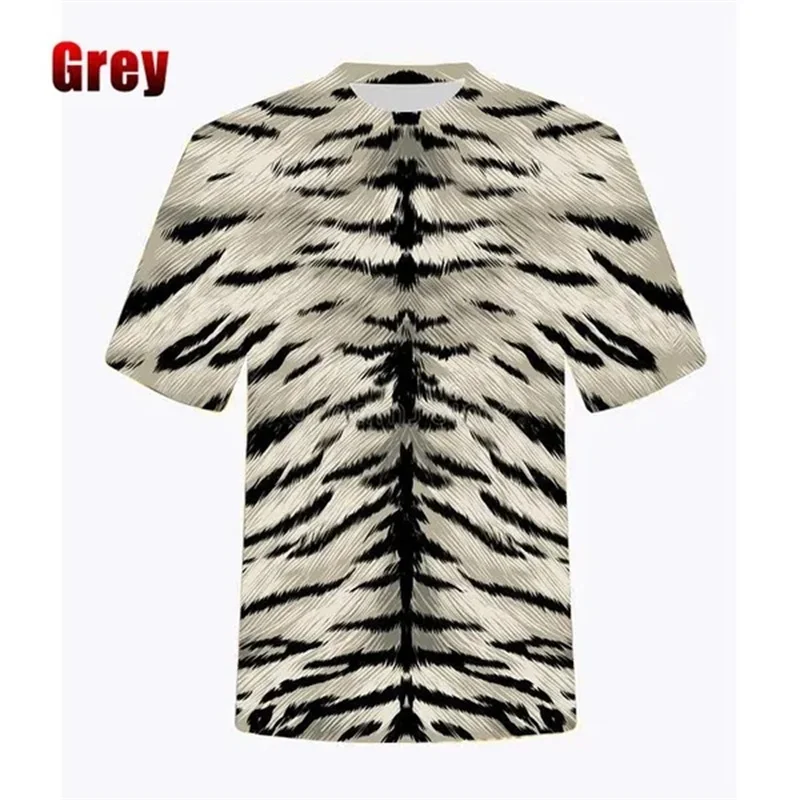 T-shirt da uomo e da donna di nuova moda 3d Animal Lion Tiger Leopard Leopard Print Tiger Clothes Casual Shirs Top a maniche corte