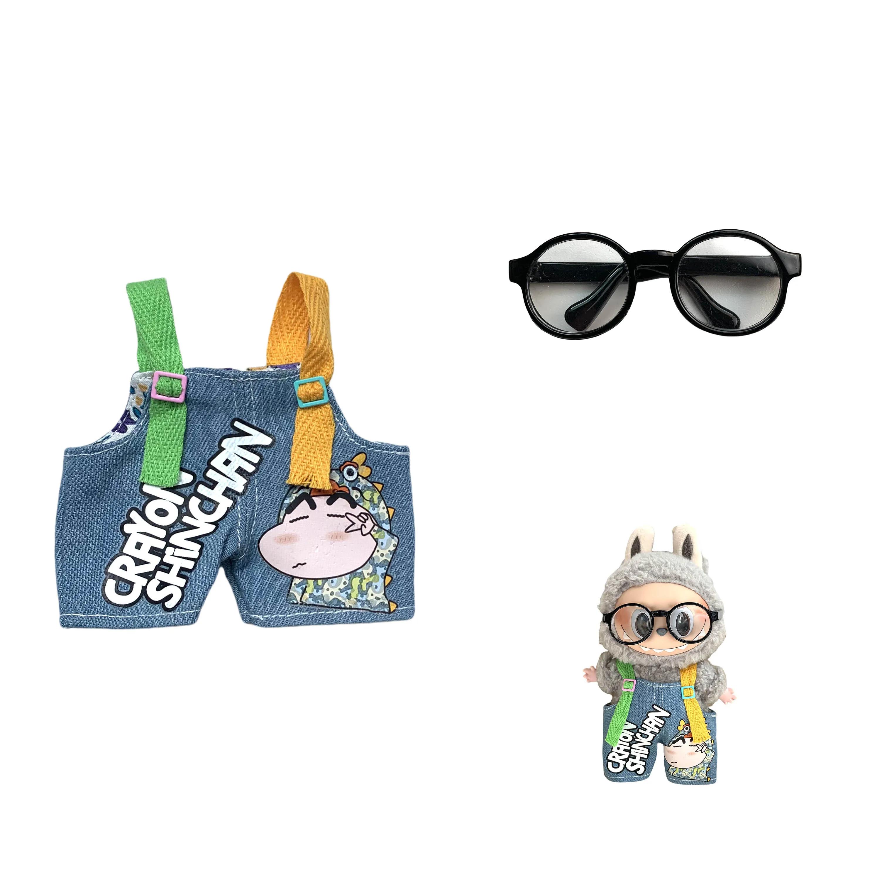 Совершенно новая одежда Labubu 17 см, комплект плюшевых игрушек, милая одежда, детский подарок «сделай сам», аксессуары для волос V1 V2, одежда