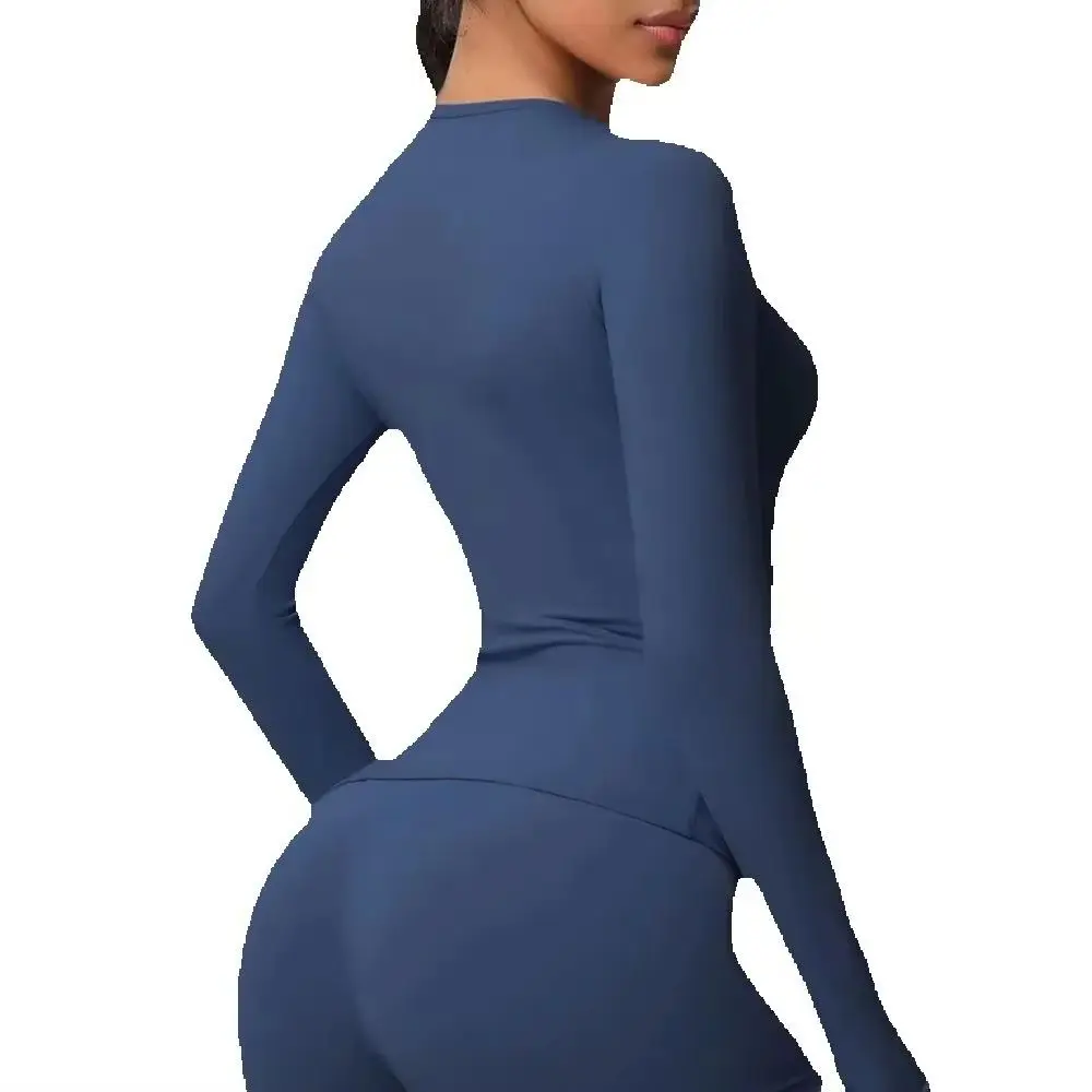 

2 Pieces Yoga Clothes Gym Set Sports Shorts Set Women Yoga Suit Long Sleeved High Waist Shorts Fitness Suit Workout Tracksuit