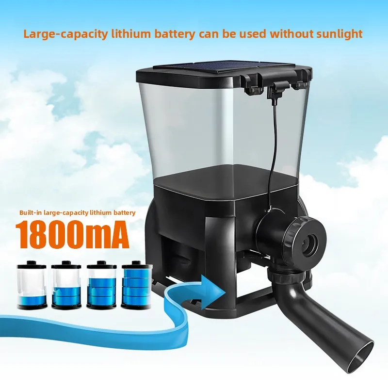 jebao solar koi pond outdoor fish pond large aquarium fish tank automatic feeder fish feeding machine customized AFD