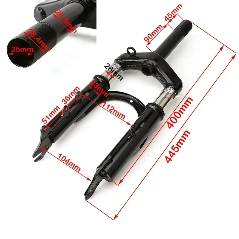 12 بوصة الجبهة شوكة تعليق ل قرص الفرامل سبائك الصلب حامل دراجة نارية دراجة نارية سكوتر كهربائي الجبهة أنبوب صدمة #5