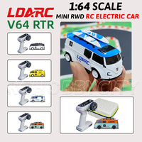 LDARC 1/64 V64 RTR RWD RC Remote Control Car Electric Mini Miniature Simulation RC Model Bread Racing Car Toy PLAY ANYWHERE