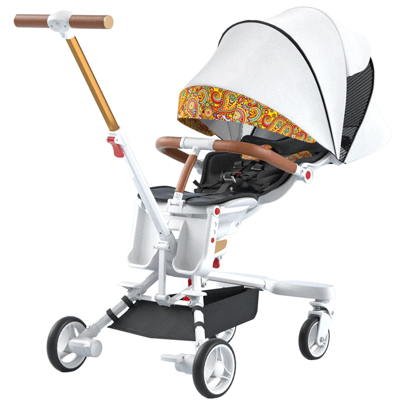 Stroller Children's Cart Lay Flat Prams Portable Travel Baby Carriage Luxury High Landscape Baby Seat Rotation Commutation