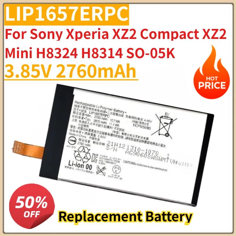 

New LIP1657ERPC Replacement Battery 3.85V 2760mAh For Sony Xperia XZ2 Compact XZ2 Mini H8324 H8314 SO-05K