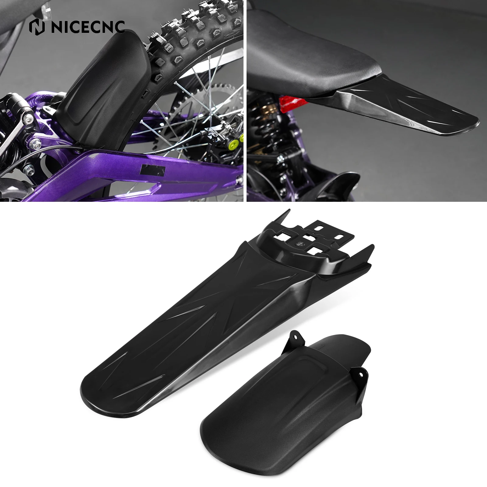 

NICECNC For Surron Light Bee X Motocross Rear Wheel Fender & Extended Rear Fender For Sur-Ron Light Bee S Electric Dirt Bike