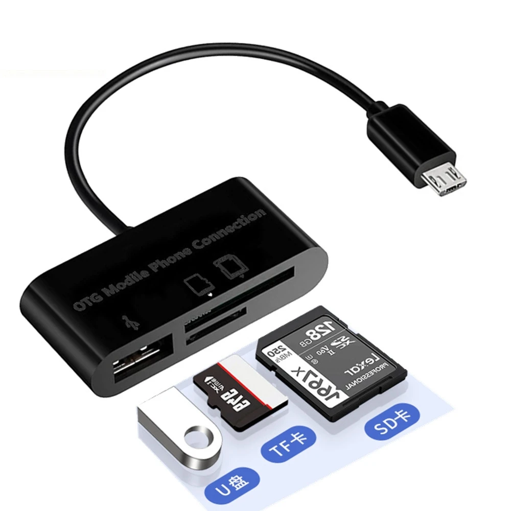 

Micro usb Card Reader SD Adapter Cable SD,Micro SD TF Connection Smart Memory Card Reader for Micro usb port