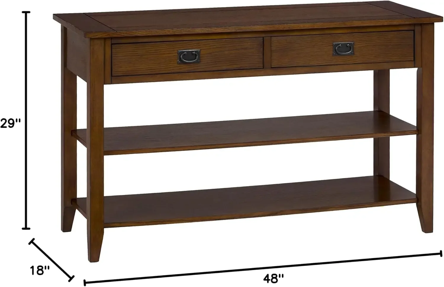 Диван-консоль Mission Oak с местом для хранения вещей