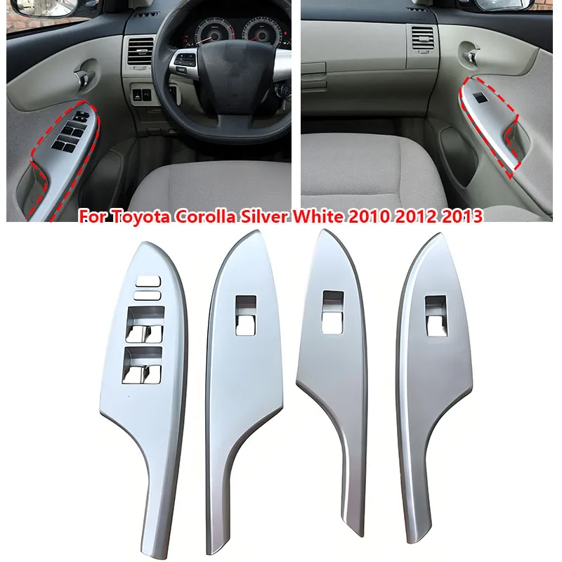 1PCS 2PCS 4PCS 자동차 창 리프트 제어 스위치 커버 패널 프레임 Toyota Corolla 2007 2008 2009 - 2013 왼손잡이 용 자동차