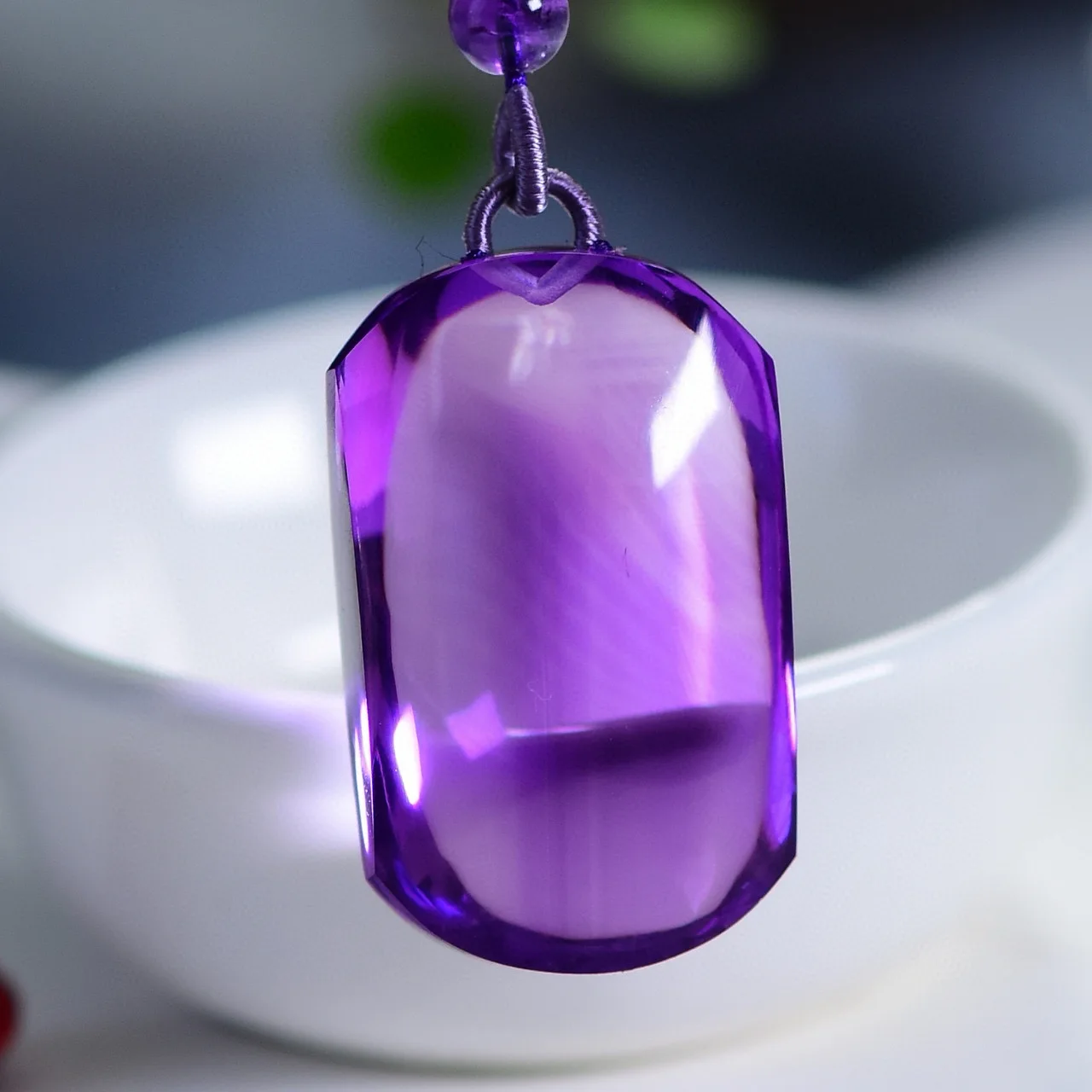 

Natural Purple Amethyst Quartz Pendant Necklace 34.8*21*15mm Amethyst Jewelry Beads Women Men Necklace Brazil AAAAAA