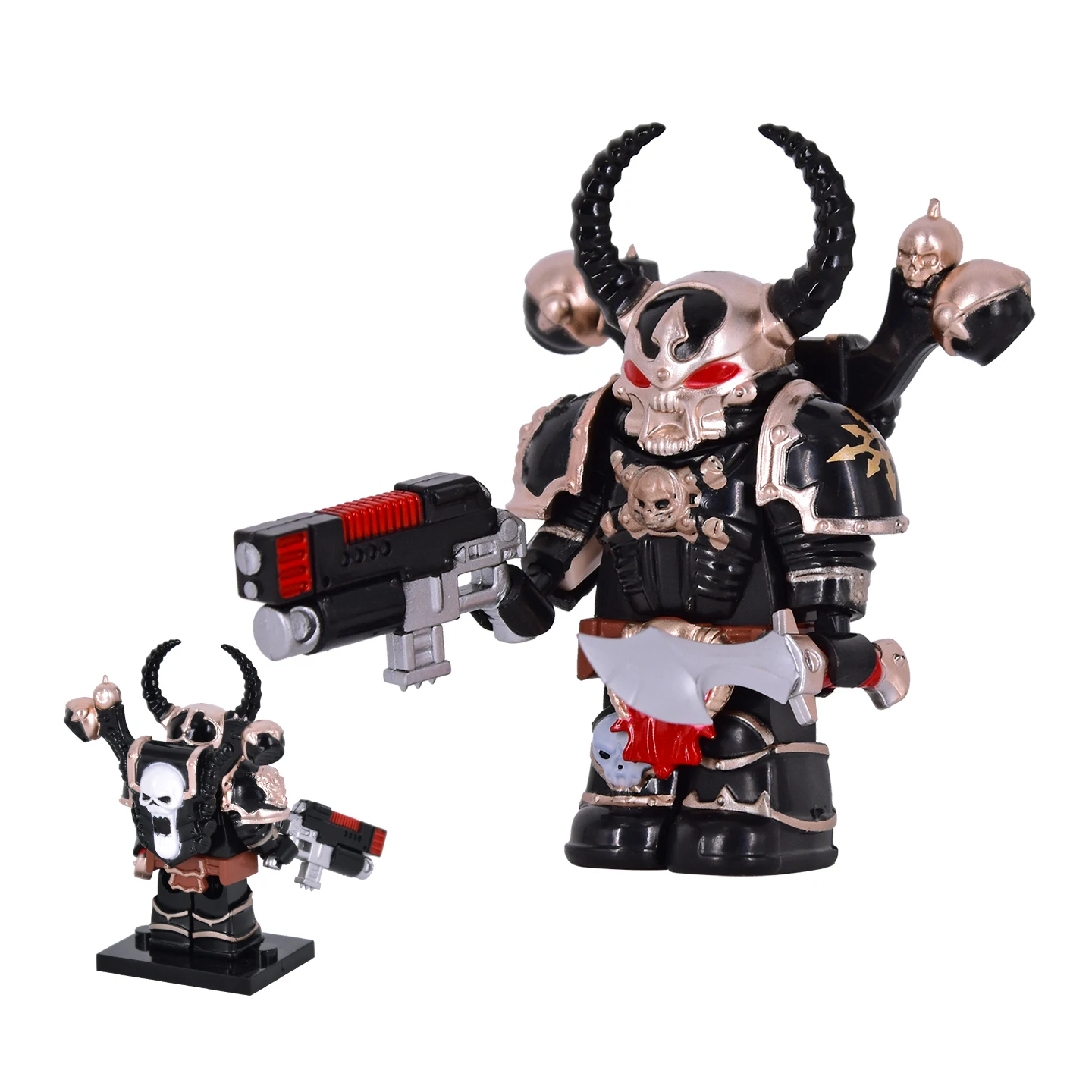 Military Chaos Space Marine Building Blocks Figures Toy Intricate Armor Black Legion Figures Toy Helmet Accessories Kids Toys view 6