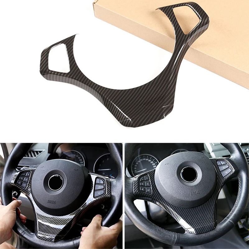 

ABS Carbon Fiber Texture Car-styling Interior Steering Wheel Trim Cover For BMW X3 E83 2006 2007 2008 2009