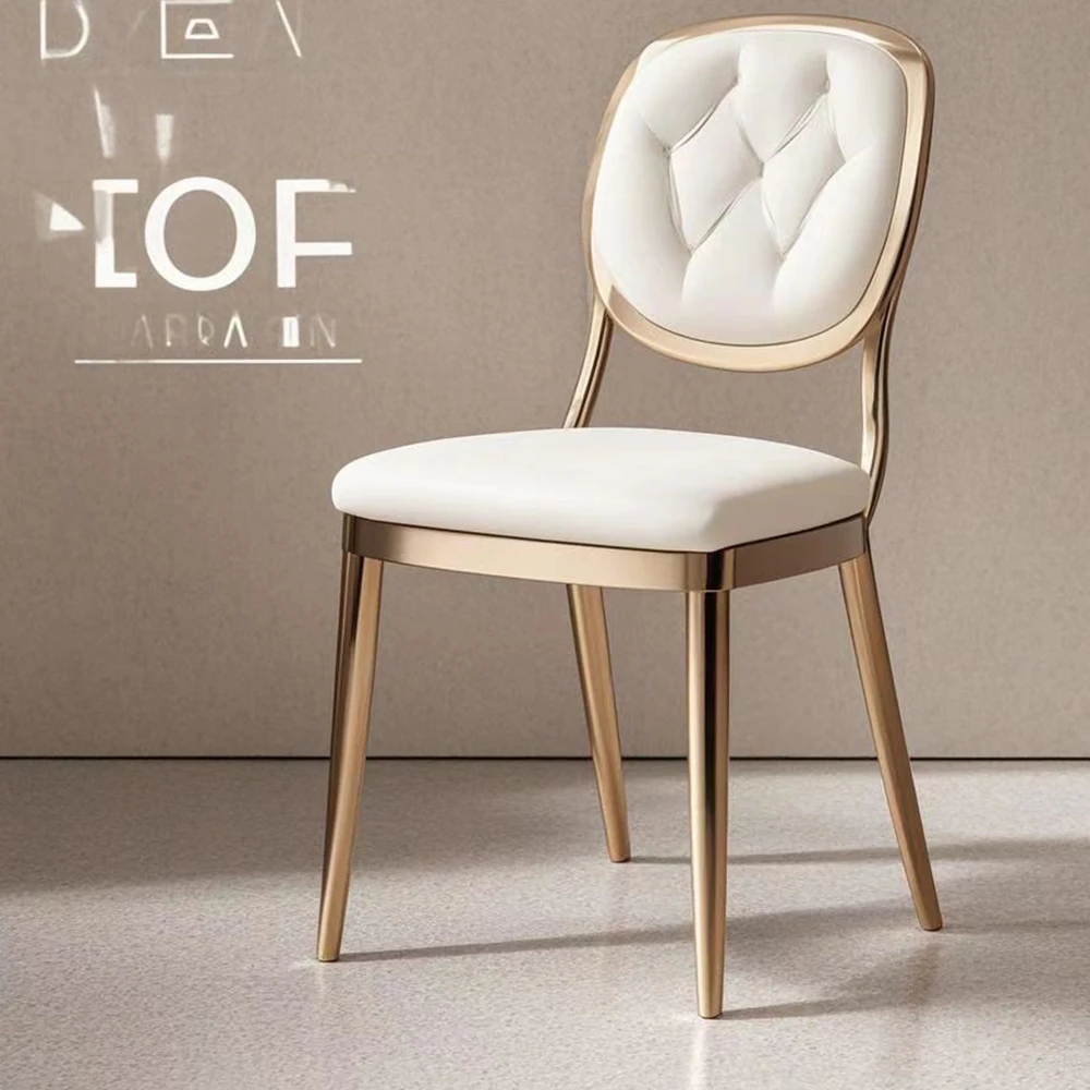 20PCS Dining Chairs Light Luxury Modern and Minimalist Small Unit Design High-end Metal Chairs