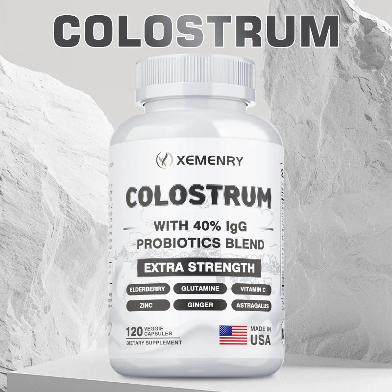 

Colostrum Capsules - Muscle Growth, Improves Performance, Support Gut and Digestive Health, Promotes Skin and Nails Health