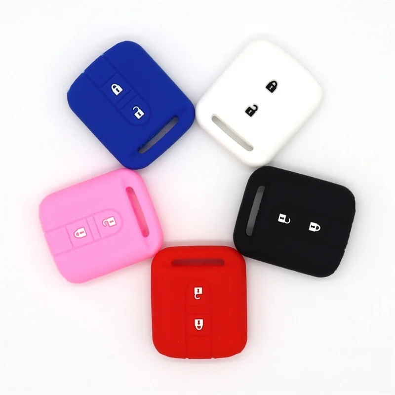 For Nissan Sylphy Teana Straight 2-button Silicone Key Case Five Colors