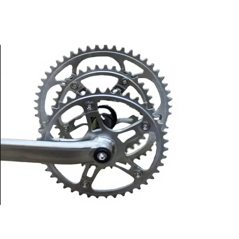 XACD Made ISIS Cranks Sets For Tandem With Spider And Chain Rings As Well As The Bb Parts In Titanium Alloy