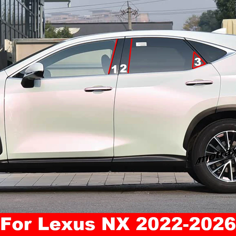 Car Window Decorative Cover Center Film Pillar B C Pillar Sticker for Lexus NX NX350h 450h 400h 2022 2023 2024 2025 2026