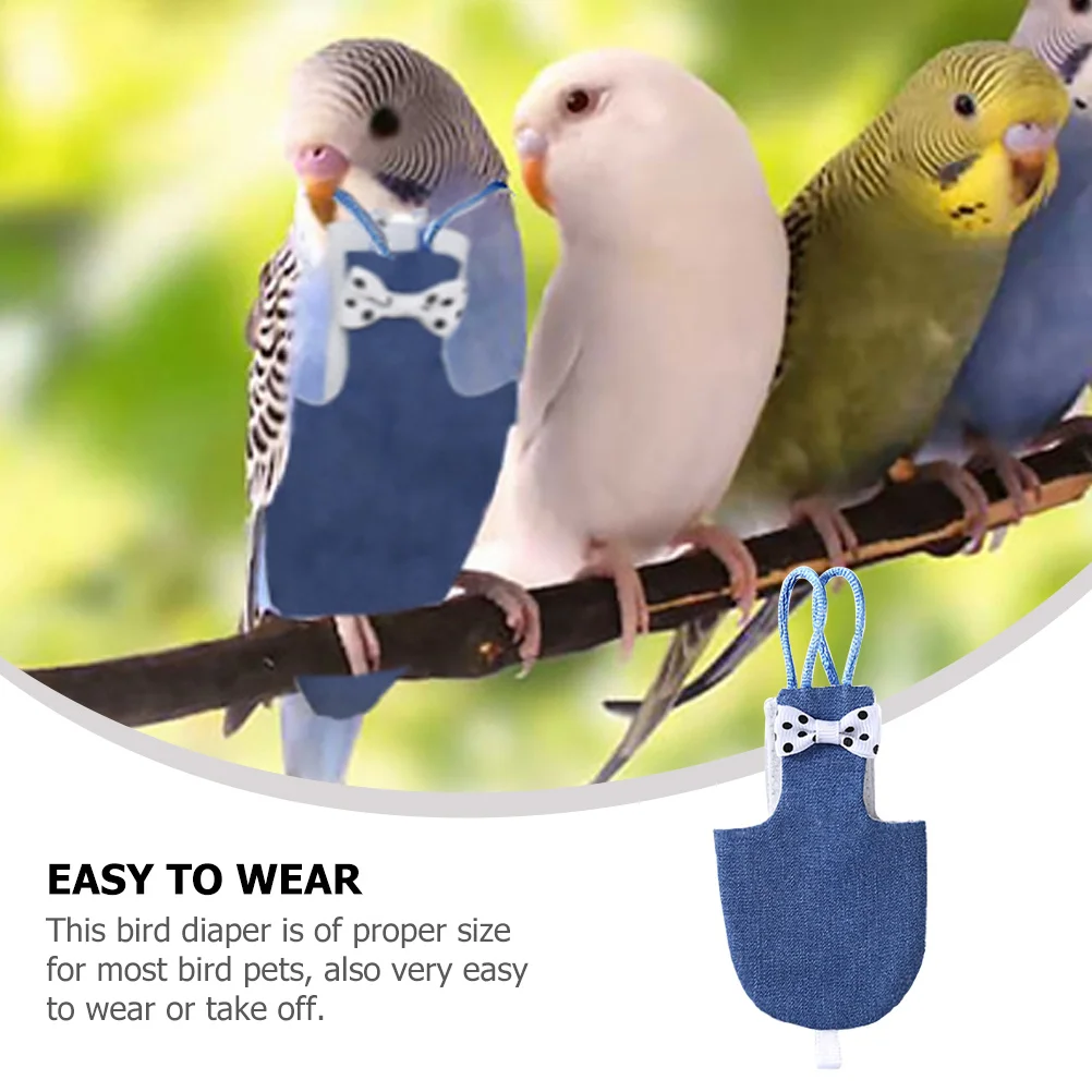 

Reusable Bird Diaper Parrot Nappy Clothes Delicate Color Fine Details Safe Outdoor Use for Small Birds Cockatiels Pigeons