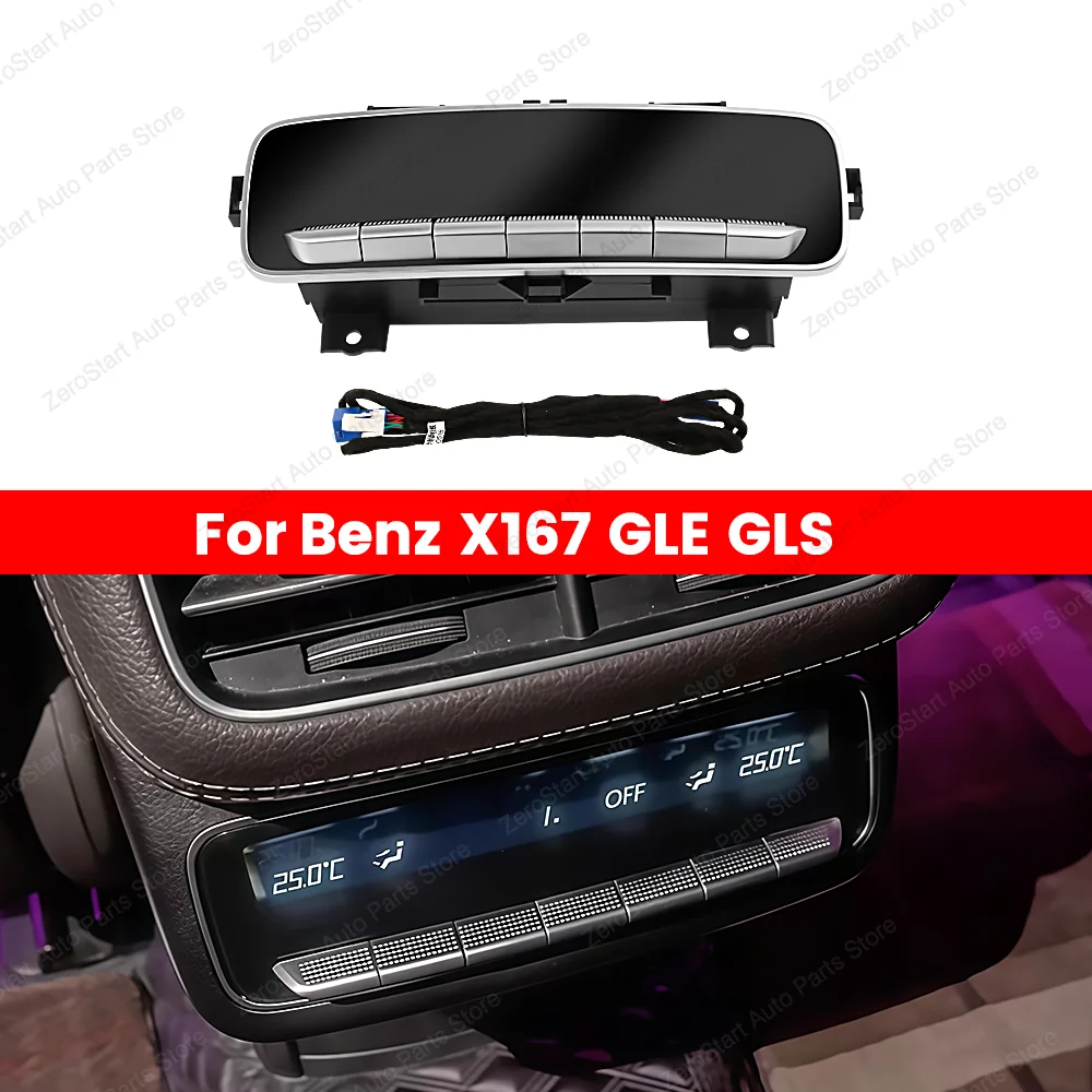 Rear Air Vent Control AC Screen For Mercedes Benz GLE Class W167 GLE350 GLE450 Rear Air Conditional Panel Modificate Climate