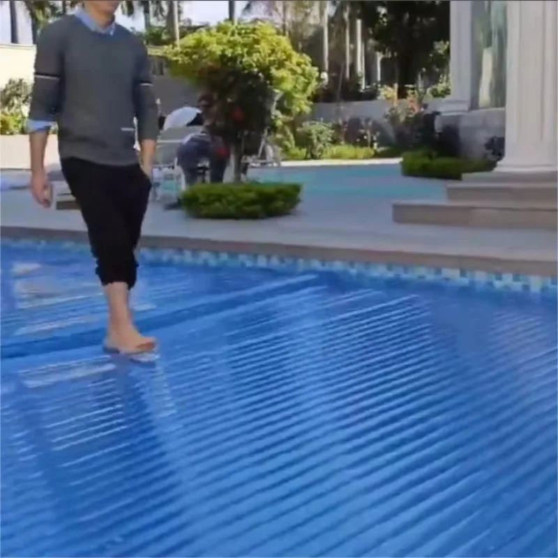 

Child Safety Clear Blue Computer Blade with Scroll Pool Cover