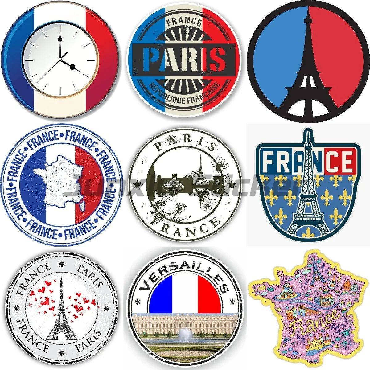 

Paris Eiffel Tower French France Flag Car Sticker and Decal for Windows, Cars, SUV, Trucks Car Accessories Decal Decor