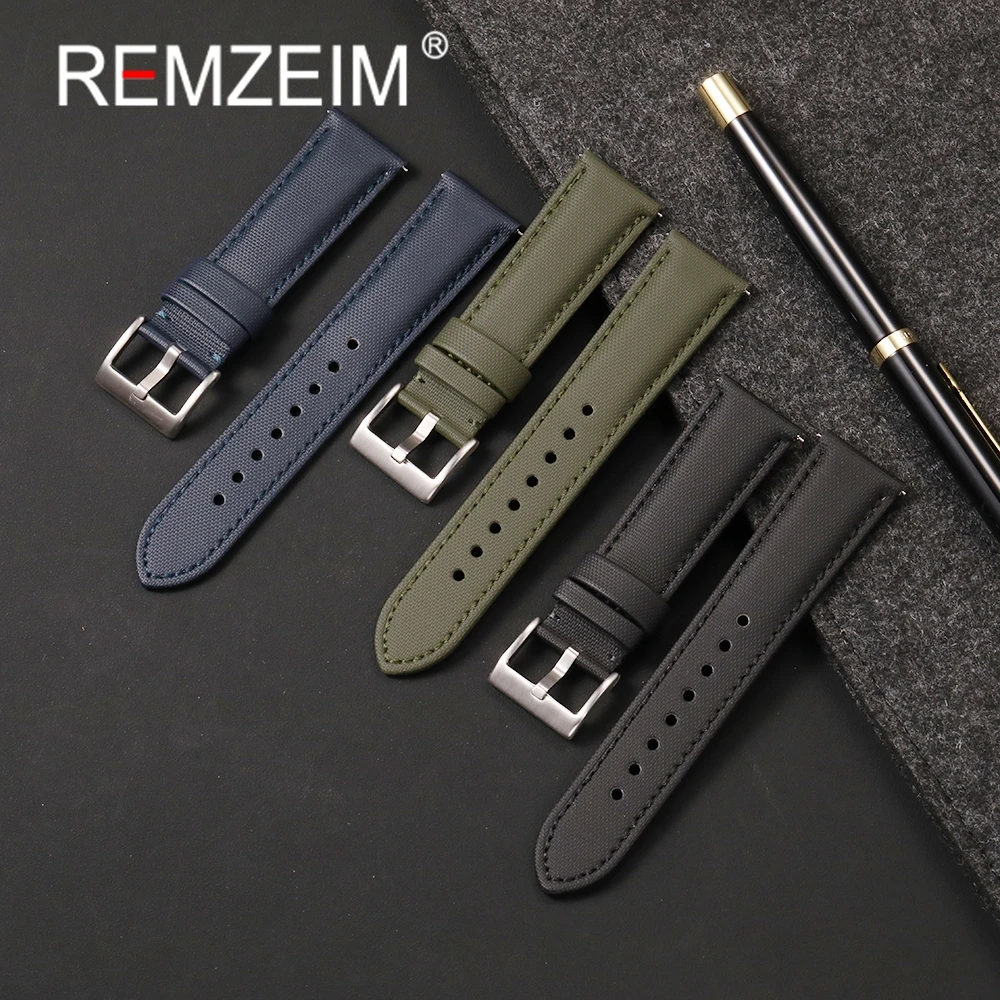 20 мм 22 мм нейлоновые ремешки из парусной ткани, высококачественный ремешок для часов, быстросъемный браслет для часов, мужской и женский спортивный браслет