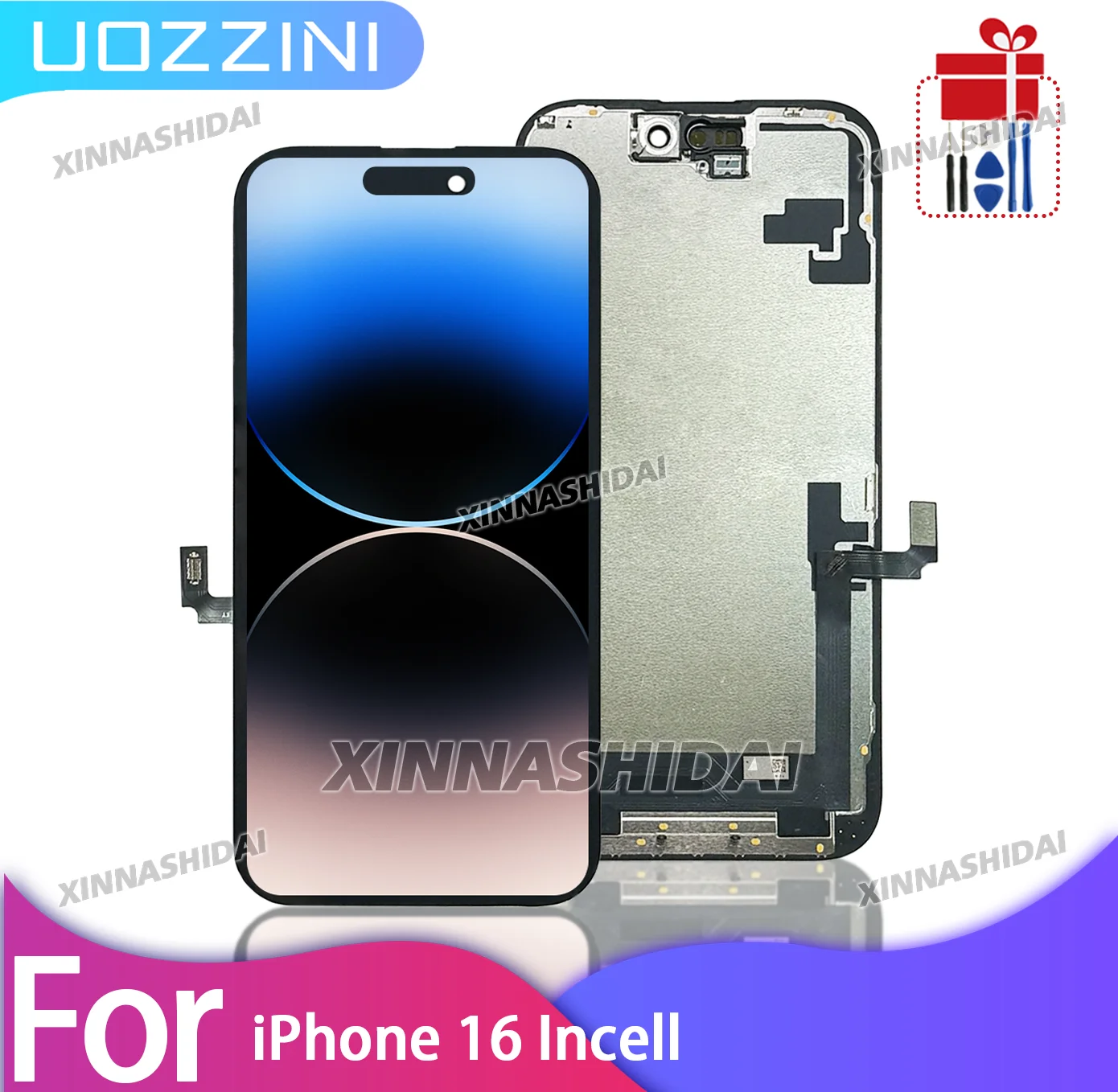 iphone-16用スーパー品質テスト済み液晶ディスプレイタッチスクリーンデジタイザーアセンブリ、iphone-16-lcd交換部品