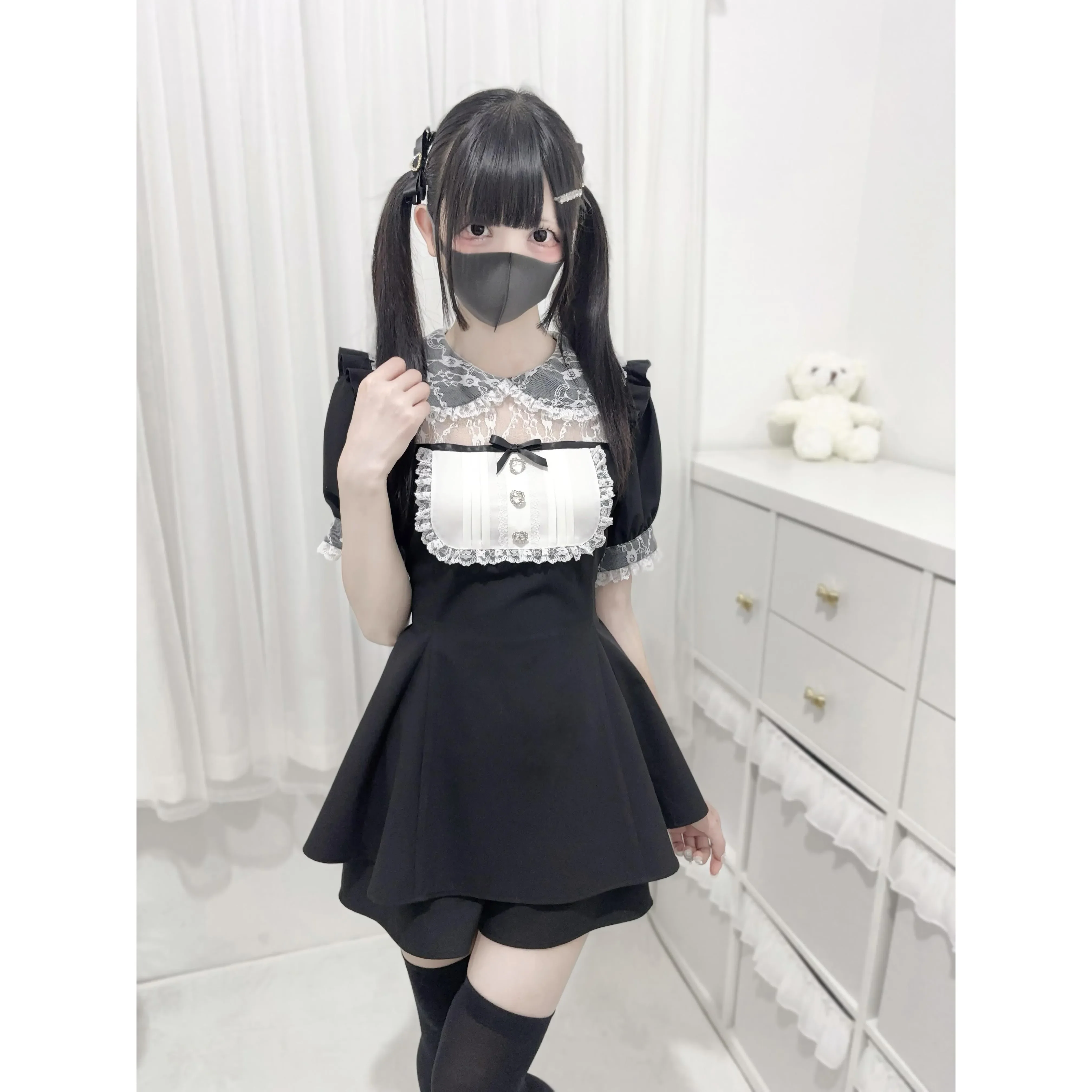 Japanese New Lace Splicing Doll Collar Short-sleeved Top Shirt and Shorts 2 Peice Set Lolita Sweet Girl Female Summer Outfits