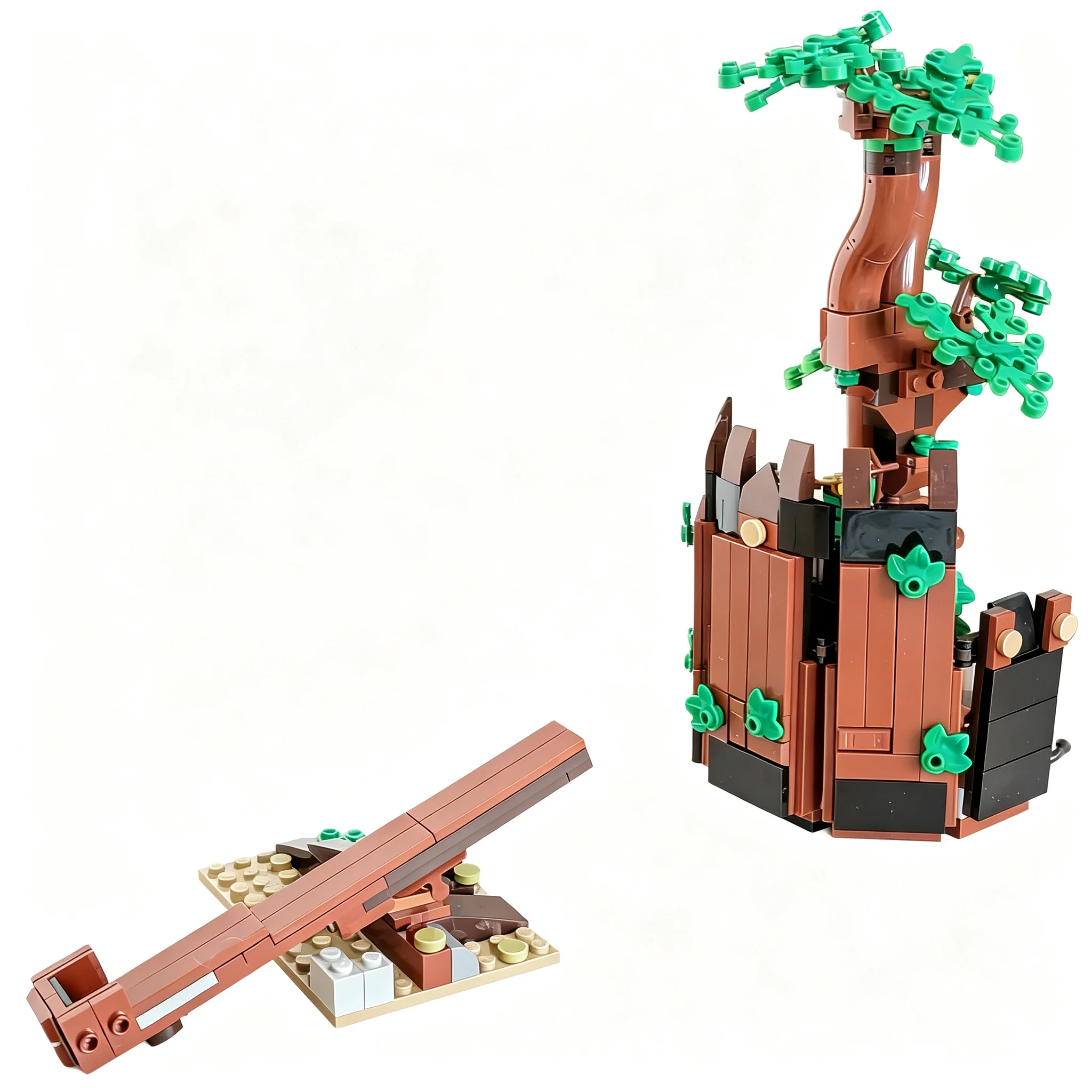 399pcs MOC Castle Forestmen hideout under siege Model Christmas Gift Collectible Home Decor Room Decoration Tabletop Ornament